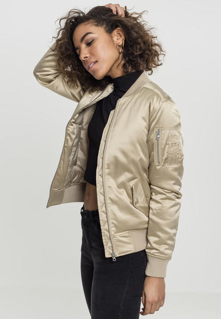 Urban Classics Women's Satin Bomber Jacket