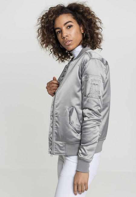 Urban Classics Women's Satin Bomber Jacket