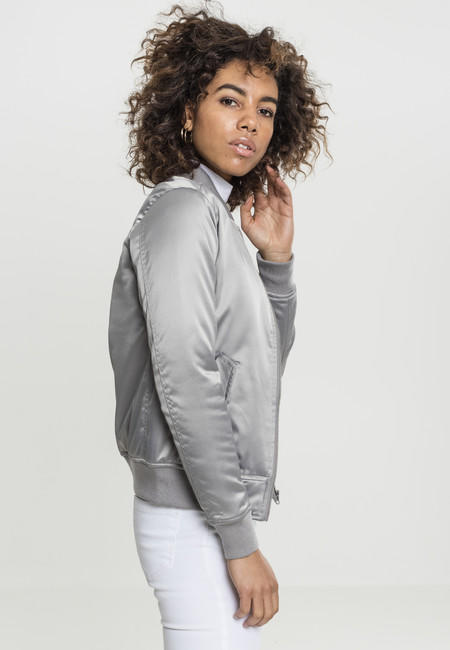 Urban Classics Women's Satin Bomber Jacket