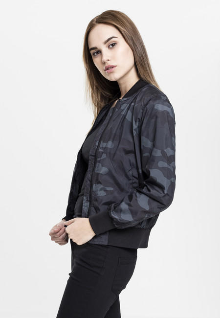 Urban Classics Women's Light Bomber Jacket, Camo