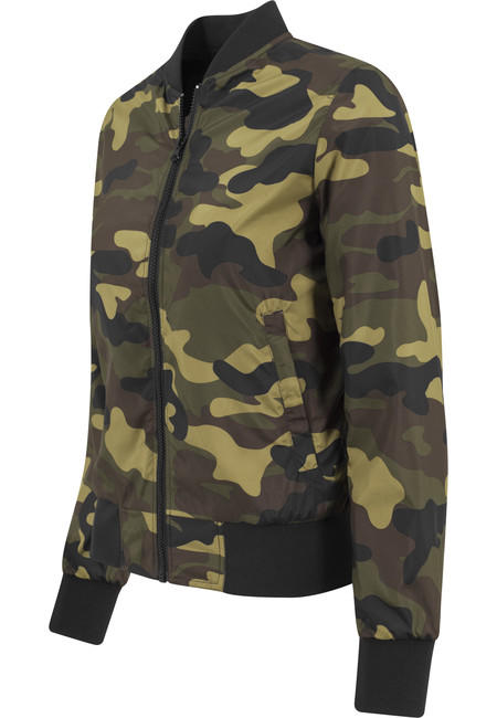 Urban Classics Women's Light Bomber Jacket, Camo