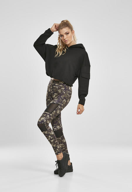 Urban Classics dámske legíny Tech Mesh, wood digital camo