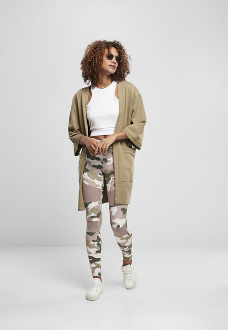Urban Classics Tech Mesh Damen-Leggings, duskrose camo