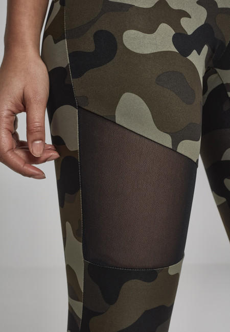 Urban Classics Tech Mesh damen Leggings, woodcamo