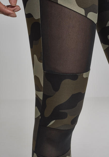 Urban Classics Tech Mesh damen Leggings, woodcamo