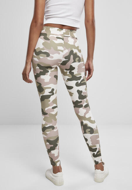 Urban Classics Tech Mesh Damen-Leggings, duskrose camo