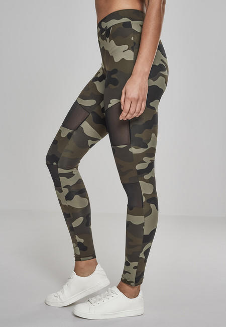 Urban Classics Tech Mesh damen Leggings, woodcamo