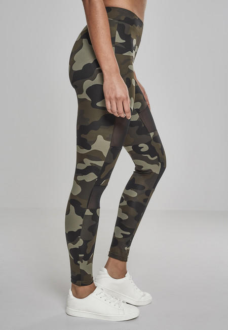 Urban Classics Tech Mesh damen Leggings, woodcamo