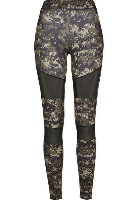 Urban Classics dámske legíny Tech Mesh, wood digital camo
