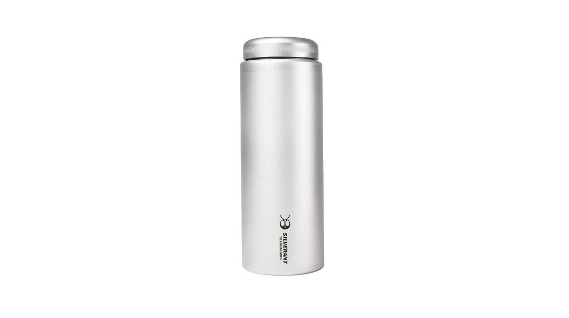 Silverant Titanium Flasche mit flachem Verschluss 600 ml