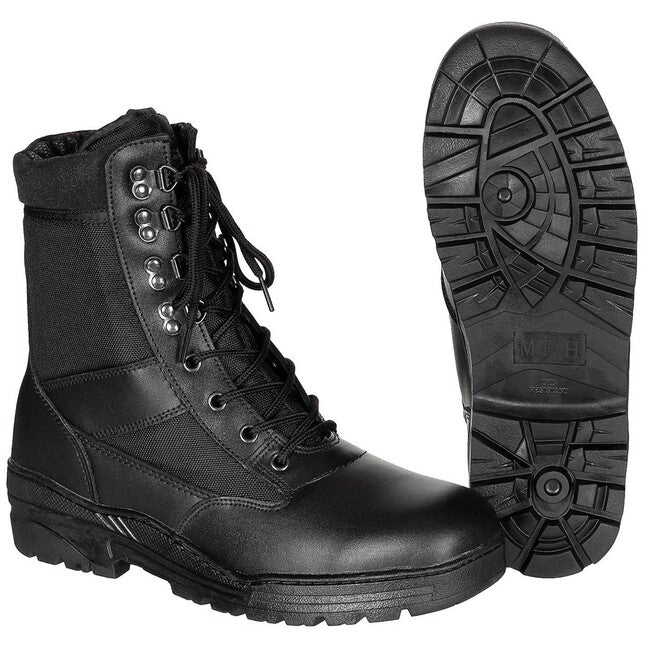 MFH Sicherheitsstiefel mit Gummisohle, schwarz