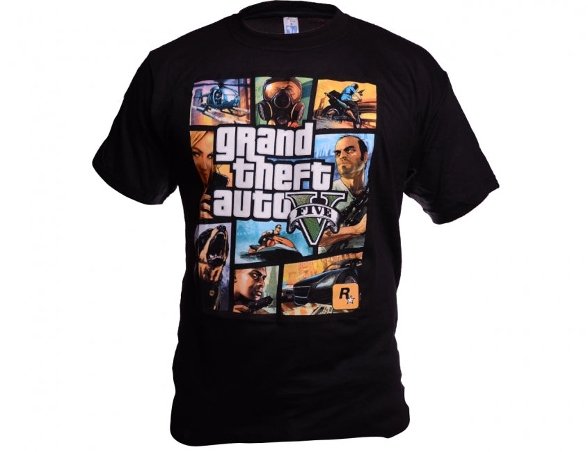 O&T T-Shirt Funny Vtipne gta five schwarz