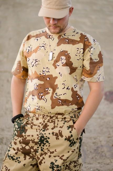 MFH BW Tarnmuster-T-shirt 6 col desert, 160g/m2