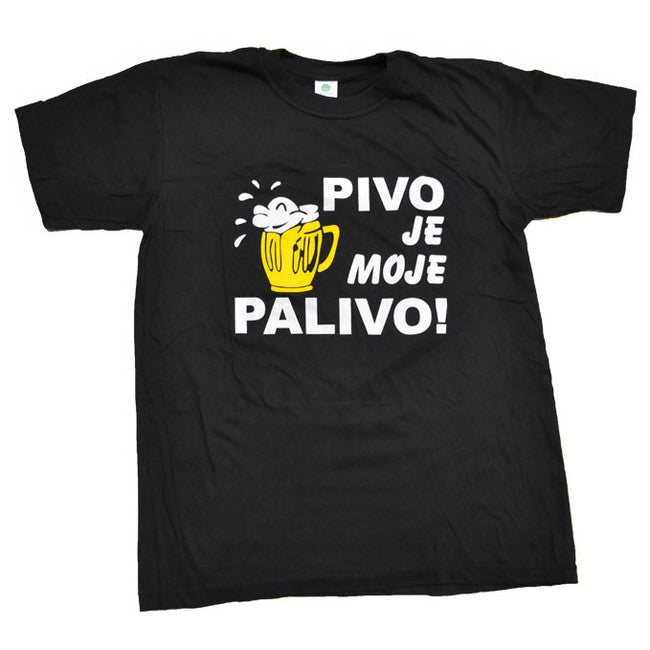O&T T-Shirt Funny Vtipne pivo je moje palivo, schwarz