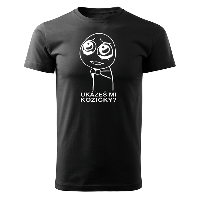 DRAGOWA Kurzarmshirt „Zeigst du mir deine Titten?“, schwarz 160 g/m2

