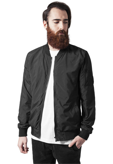 Urban Classics bunda Light bomber, čierna