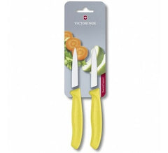 Victorinox Swiss Classic 2-teiliges Messerset mit glatter Klinge, gelb