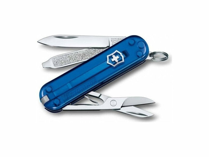 Victorinox Classic SD Deep Ocean multifunkčný nôž 58 mm, transparentná modrá, 7 funkcií