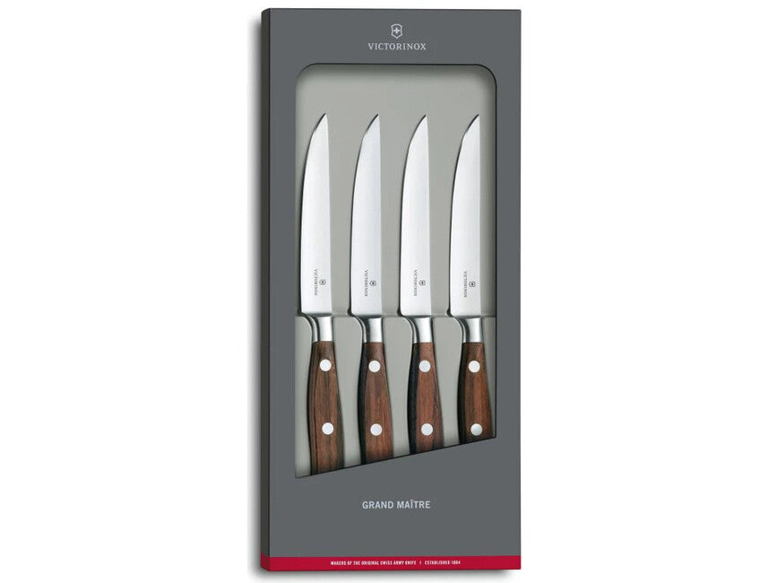 Victorinox Drevená súprava nožov na steak Grand Maitre, 4ks