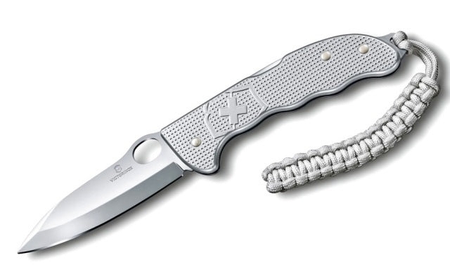 Victorinox Hunter Pro M Alox lovecký vreckový nôž 9,3 cm, strieborná, hliník, paracord