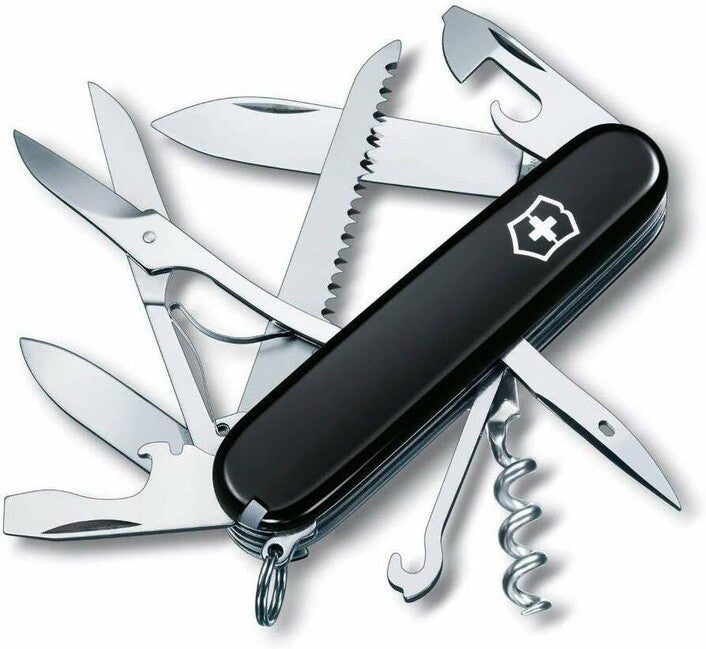 Victorinox HUNTSMAN Multifunktionsmesser 91 mm, schwarz, 15 Funktionen