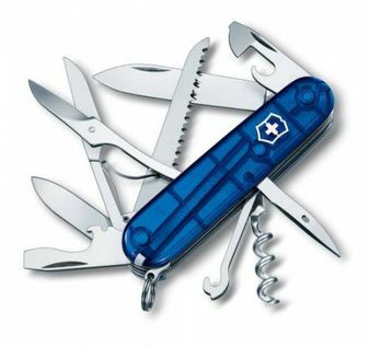 Victorinox Huntsman Sapphire multifunkčný nôž, transparentná modrá, 15funkcií, blister