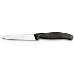 Victorinox Universal-Küchenmesser, Wellenschliff schwarz