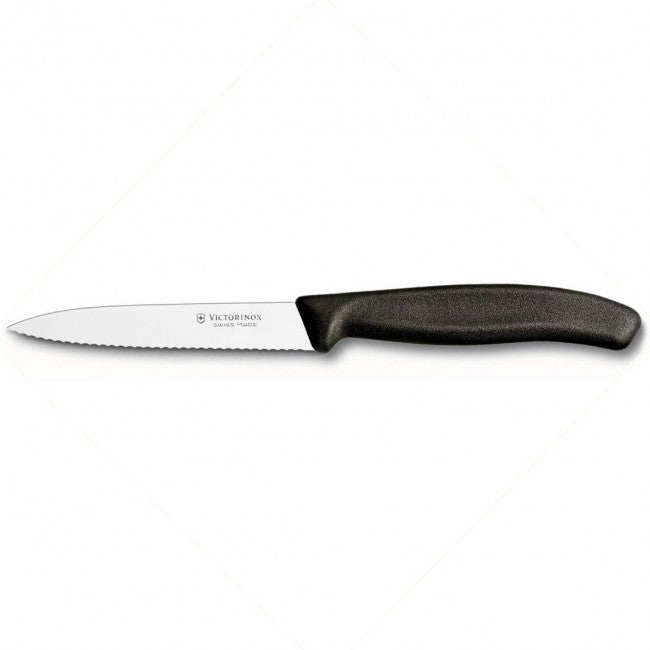 Victorinox kuchynský nôž univerzálny, zúbkový čierny