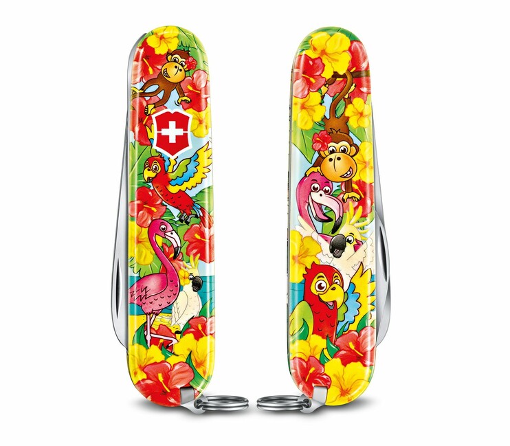 Victorinox My First Animal Edition multifunkčný nôž pre deti, motív papagája, 9 funkcií