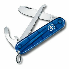 Victorinox My First Multifunktionsmesser für Kinder, transparent blau, 9 Funktionen