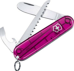 Victorinox My First Multifunktionsmesser für Kinder, transparent rosa, 9 Funktionen