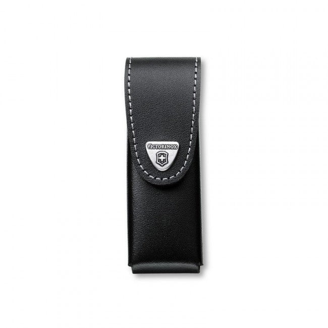 Victorinox puzdro kožené - dlhé čierne do 111mm