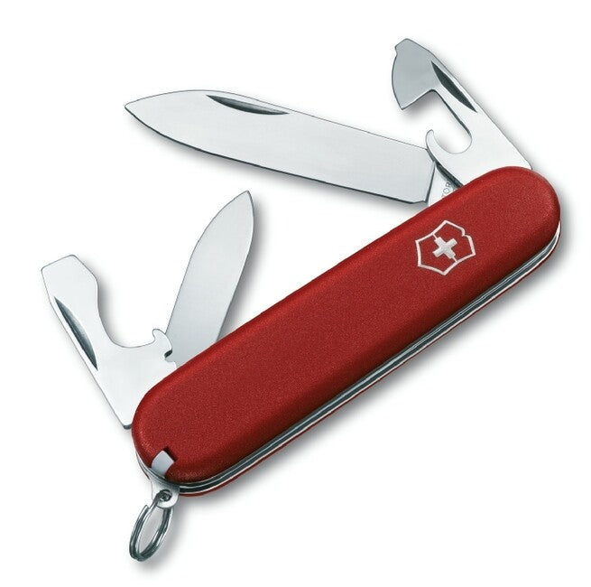 Victorinox Recruit Red multifunkčný nôž 84 mm, červená, 10 funkcií, blister