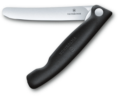 Victorinox Skladací nôž na ovocie a zeleninu- hladká čepeľ Swiss Classic, čierna