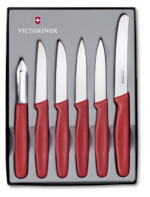 Victorinox súprava nožov 6 dielny set, červený