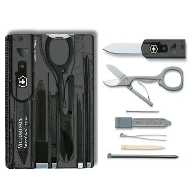 Victorinox SwissCard Multifunktionskarte 10in1 schwarz