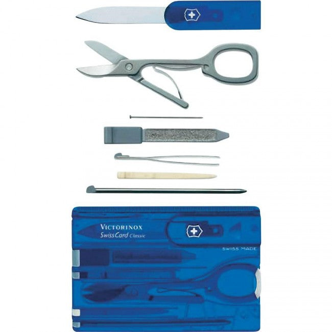 Victorinox SwissCard multifunkčná karta 10v1 modrá