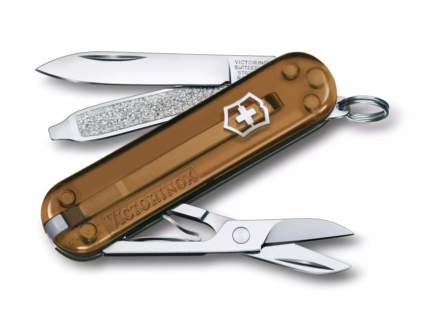 Victorinox Vreckový nôž Classic SD Transparent, hnedá