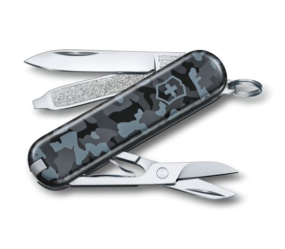 Victorinox vreckový nôž Classic 58mm, maskáčový navy camo
