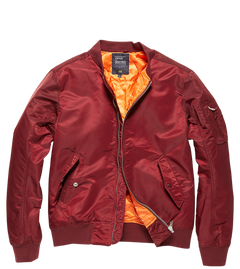 Vintage Industries Welder Bomber Übergangsjacke, bordeaux