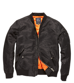 Vintage Industries Welder Bomber-Übergangsjacke, schwarz