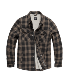 Vintage Industries Craft heavyweight Sherpa-Jacke, grau kariert
