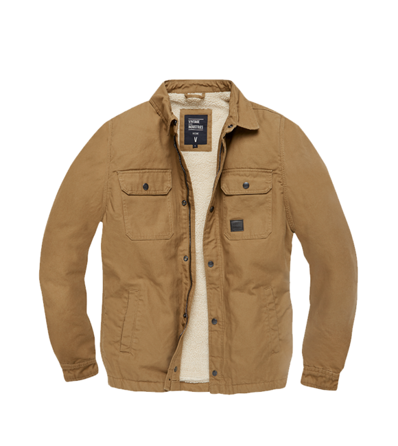Vintage Industries Dean Sherpa-Übergangsjacke, dark tan