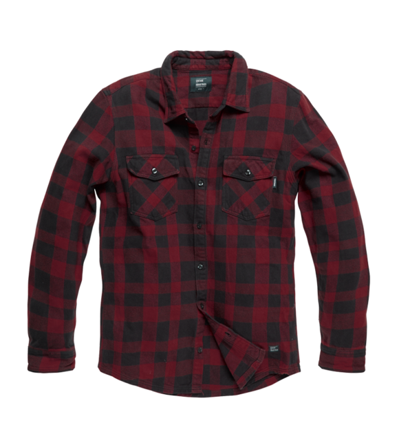 Vintage Industries Globe Heavyweight Flanellhemd, rot kariert