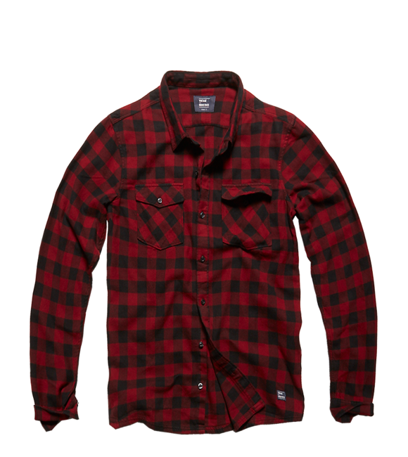 Vintage Industries Harley-Hemd, rot kariert