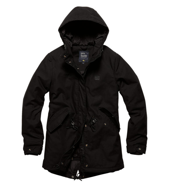 Vintage Industries Indy damen Parka Jacke, schwarz