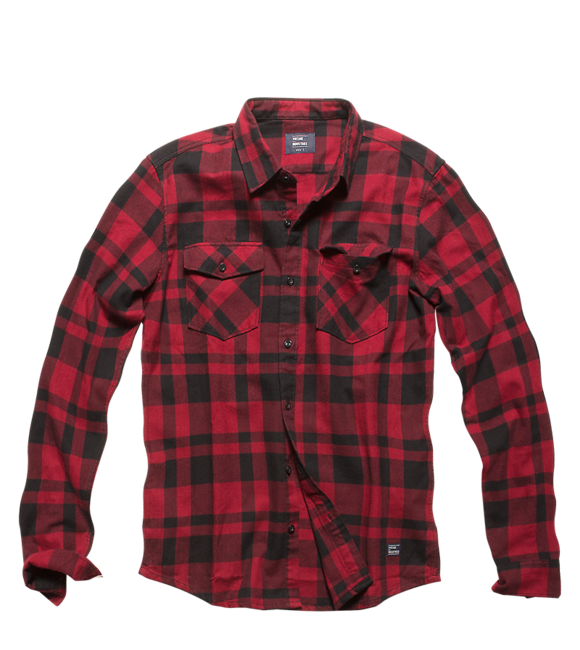Vintage Industries Hemd Austin, red check