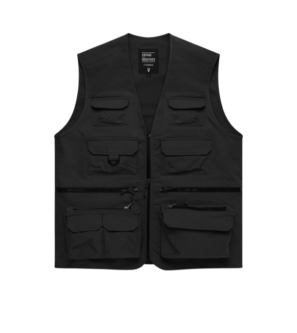 Vintage Industries Legend Angelweste, schwarz