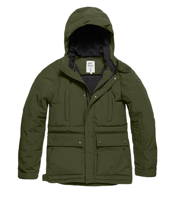 Vintage Industries Milo herren-Parka-Jacke, einfarbig