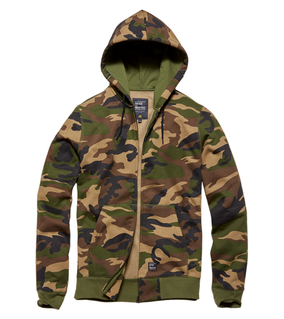 Vintage Industries Redstone kapuzenpulli, woodland camo